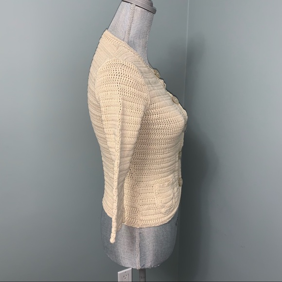BANANA REPUBLIC knit round neck cardigan sweater office wear womens size XS - Picture 6 of 8